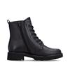Remonte Laced Eylet Ankle Boot - Black Leather